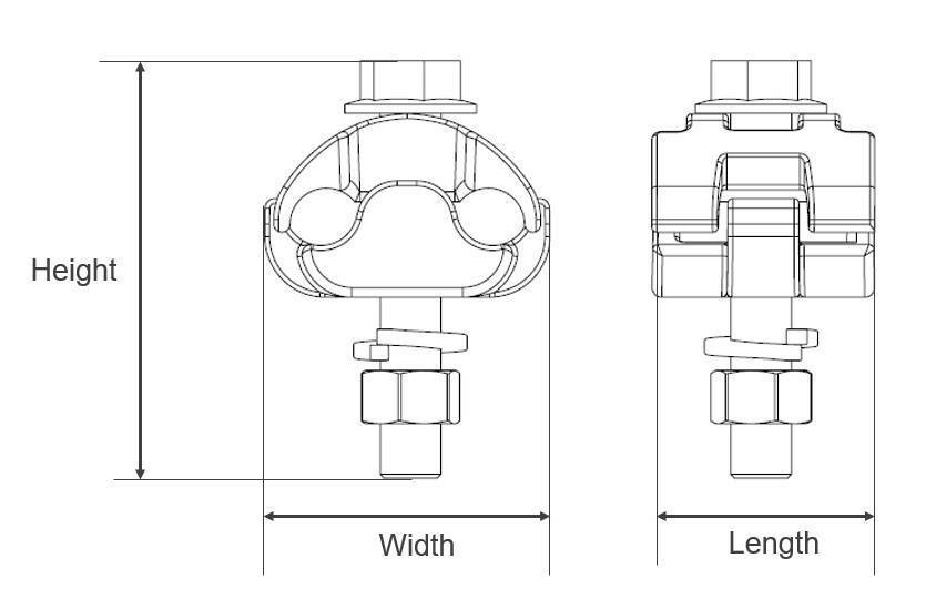PG Clamps Dim Drawing Image